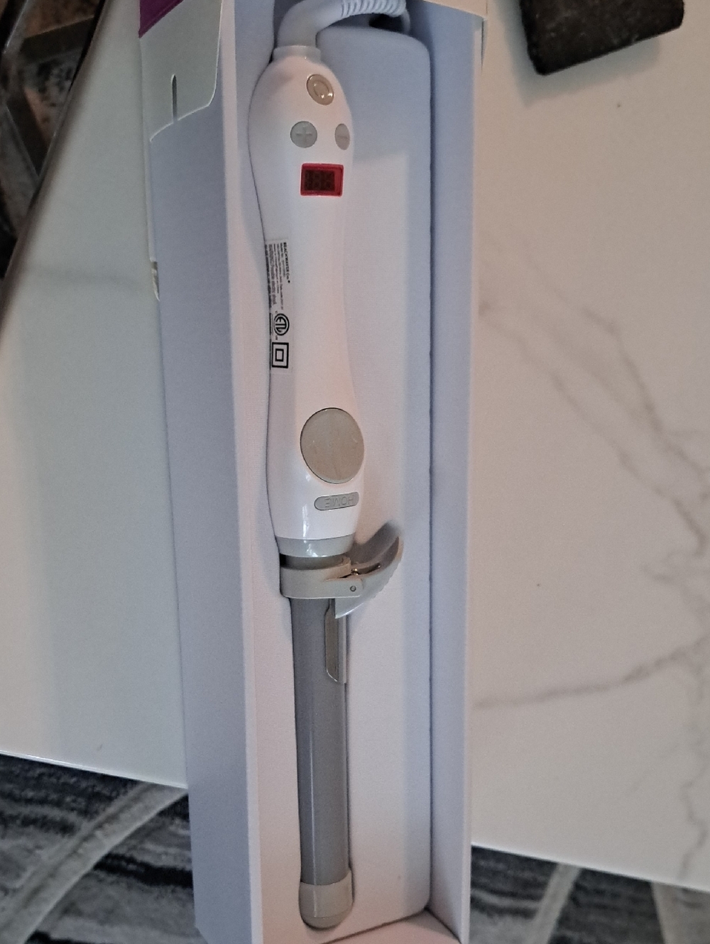 Beachwaver White Ceramic Barrel Curling Wand - Digital Control